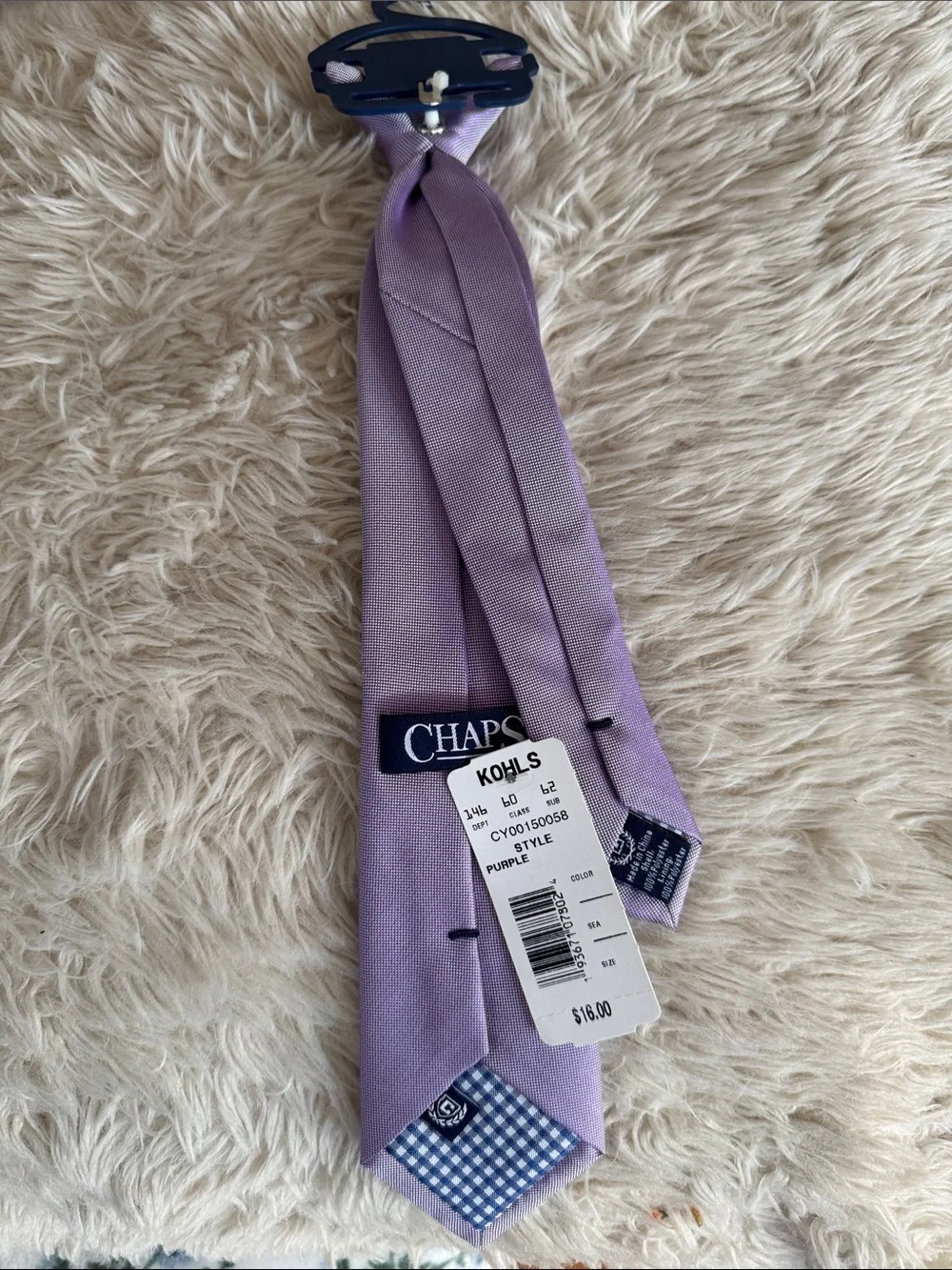 Chaps Purple Satin  Boys’/Youth Necktie”. Tie